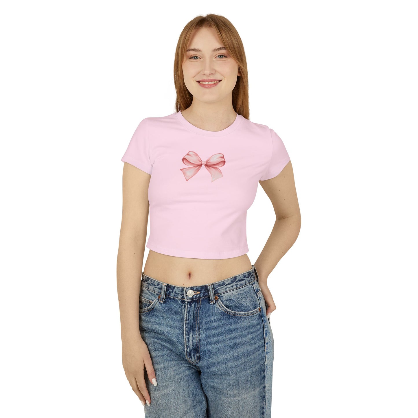 Pink Bow Women's Baby Tee