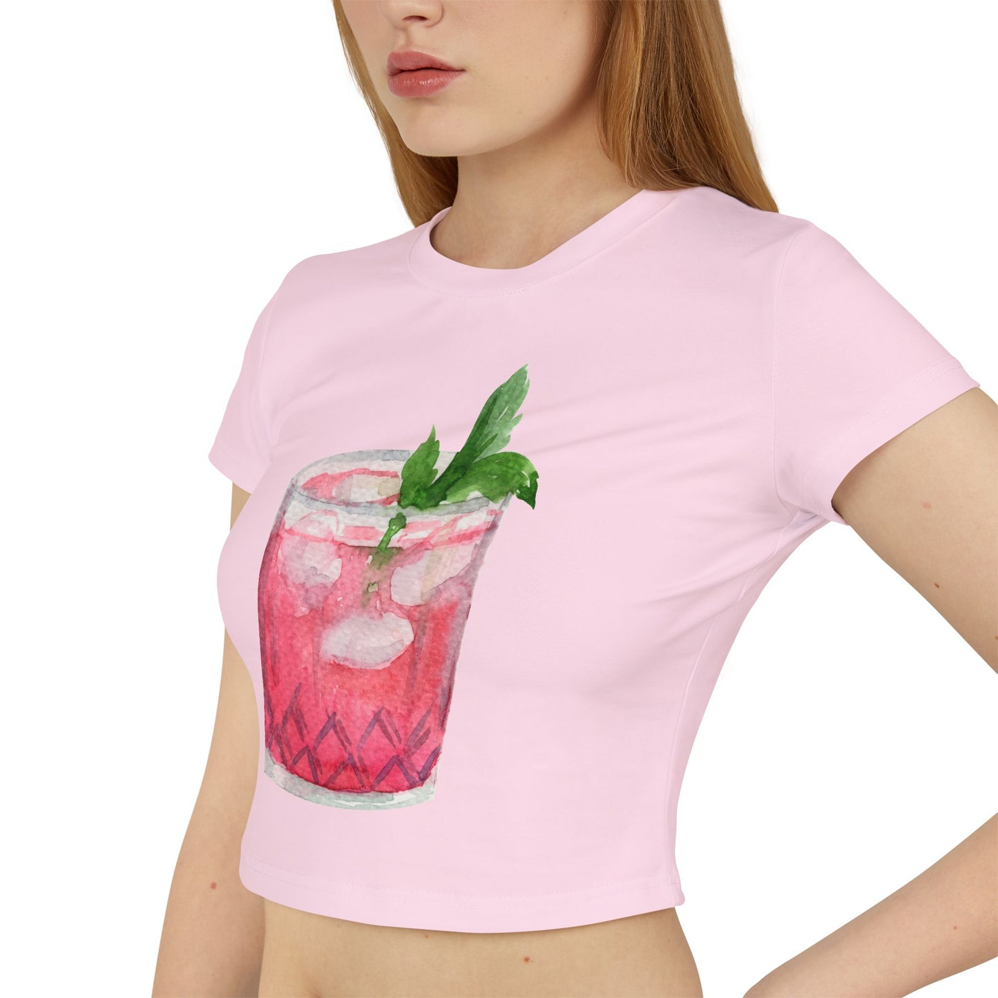 Mojito Women's Baby Tee Light Pink