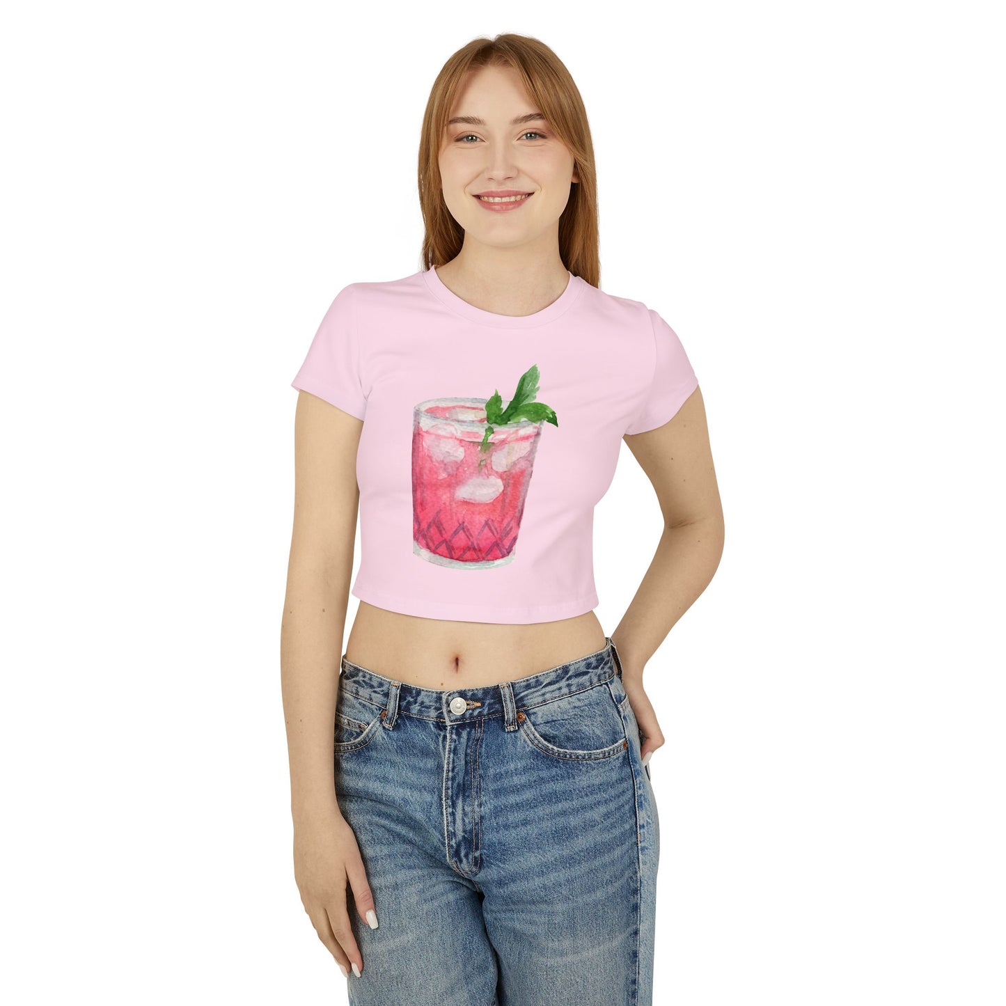 Mojito Women's Baby Tee Light Pink