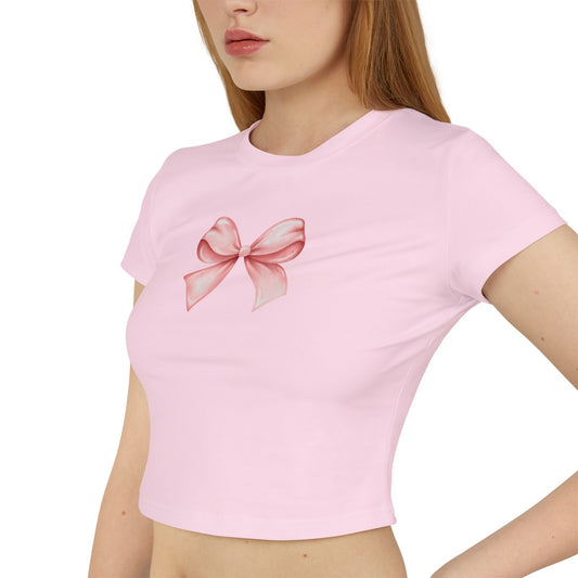 Pink Bow Women's Baby Tee